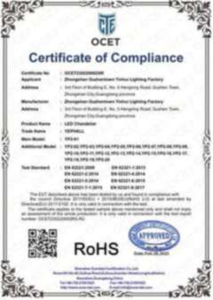 RoHS certificate of compliance